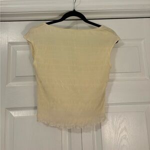 Elegant Cream Women's Backless Top